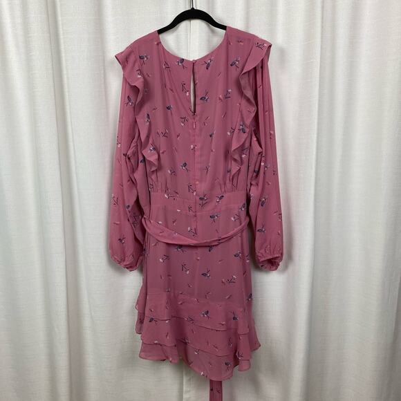 City Chic Pink Blushing Petal Christina Mini Dress Sz.XXL/24 NWT - Picture 10 of 16